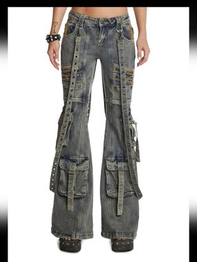 Generation Kiss Brand Sold By Dolls Kill Aurora Cargo Jeans